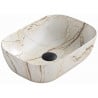 Mexen Rita countertop washbasin 45 x 32 cm, Beige stone - 21084592