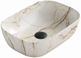 Mexen Rita countertop washbasin 45 x 32 cm, Beige stone - 21084592