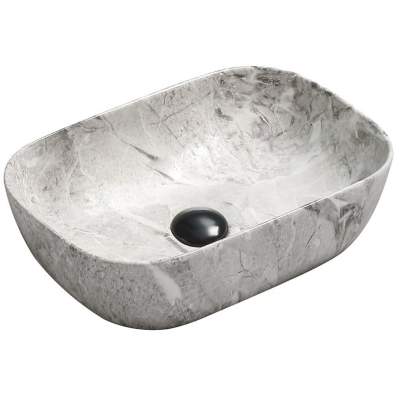 Mexen Rita countertop basin 45 x 32 cm, grey stone - 21084598