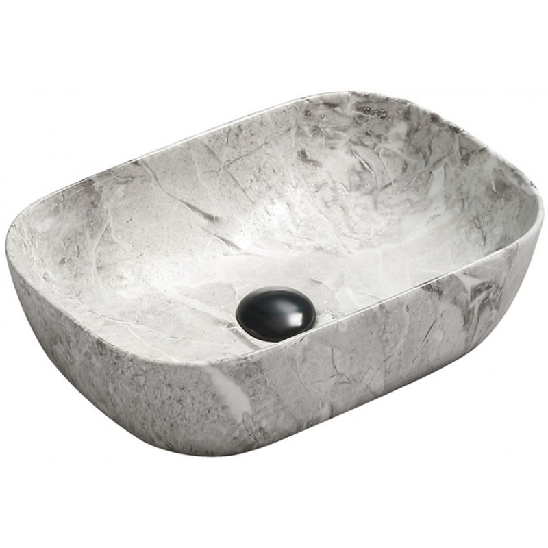 Mexen Rita countertop washbasin 45 x 32 cm, gray stone - 21084598
