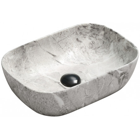 Mexen Rita countertop washbasin 45 x 32 cm, gray stone - 21084598
