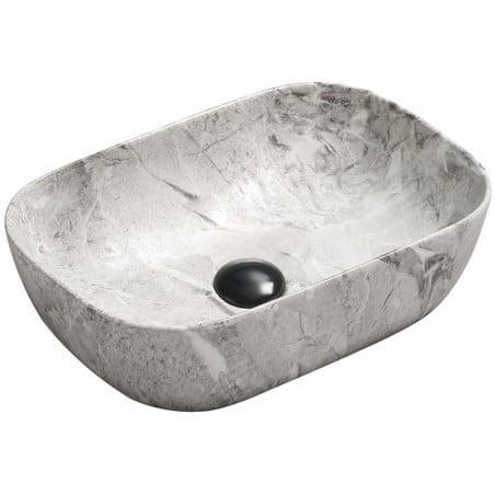 Mexen Rita countertop washbasin 45 x 32 cm, Grey stone - 21084598