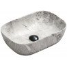 Mexen Rita countertop washbasin 45 x 32 cm, gray stone - 21084598