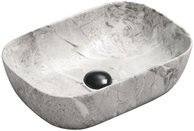 Mexen Rita countertop washbasin 45 x 32 cm, gray stone - 21084598