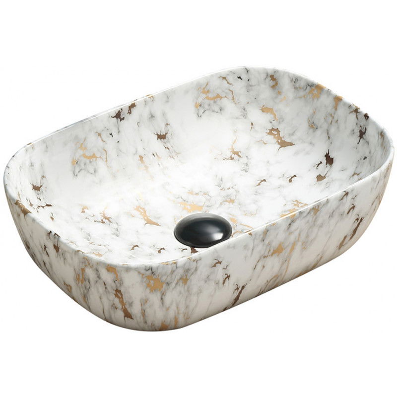 Mexen Rita countertop washbasin 45 x 32 cm, White stone - 21084595