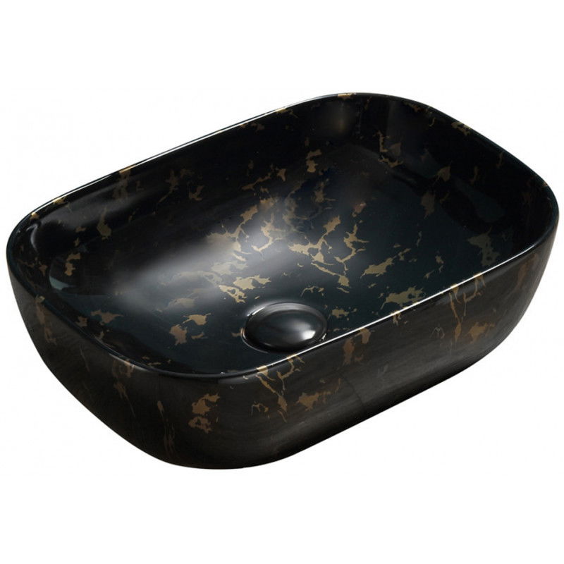Mexen Rita countertop washbasin 45 x 32 cm, Black stone - 21084594
