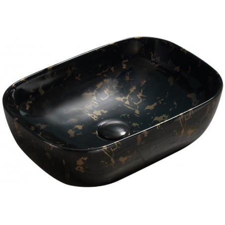 Mexen Rita countertop washbasin 45 x 32 cm, Black stone - 21084594