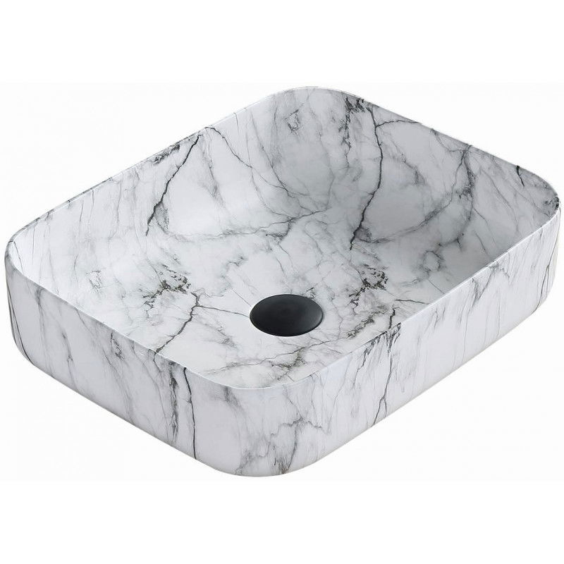Mexen Carla countertop washbasin 50 x 39 cm, White stone - 21555093