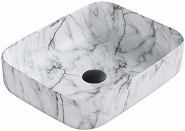 Mexen Carla countertop washbasin 50 x 39 cm, White stone - 21555093
