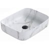 Mexen Carla countertop washbasin 50 x 39 cm, White stone - 21555092