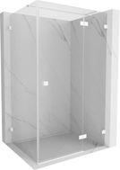 Mexen Lunar T right-hinged shower cabin 120 x 80 cm, transparent, white - 834T-120-080-20-00-P