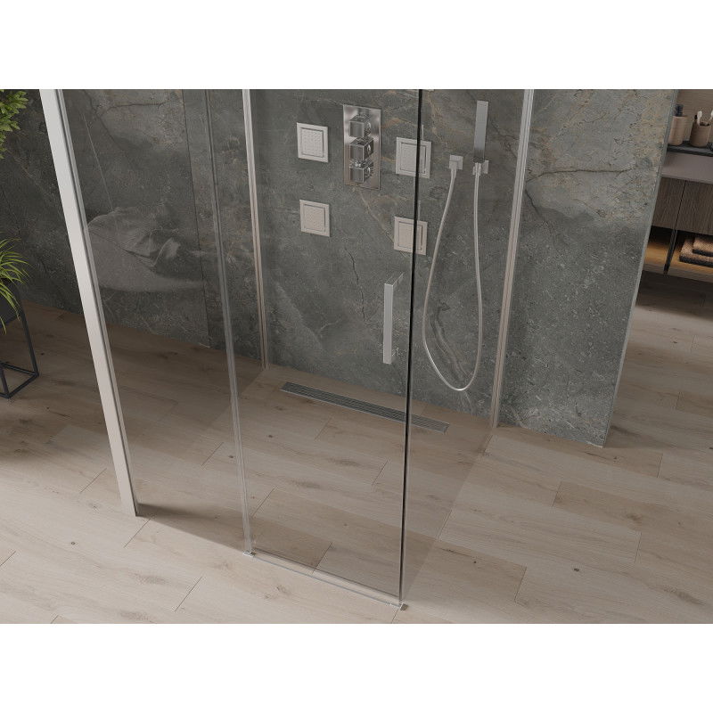 Mexen Omega-3S 3-sided sliding shower cabin 100 x 100 cm, transparent, chrome - 825-100-100-01-00-3S