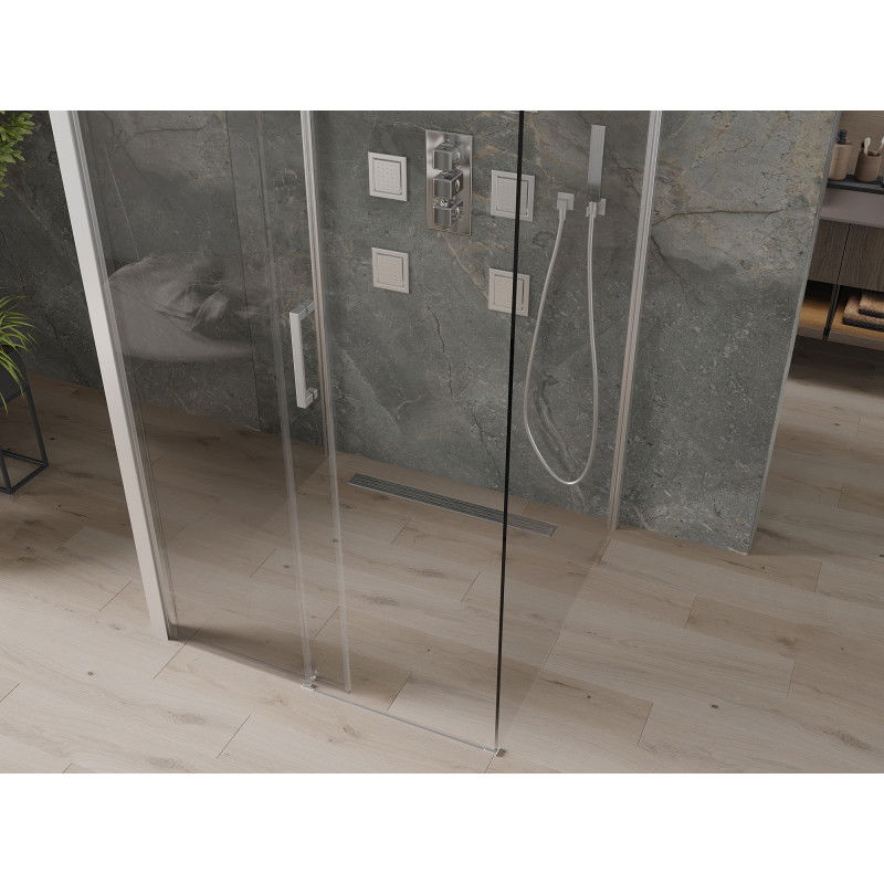 Mexen Omega-3S 3-sided sliding shower cabin 100 x 100 cm, transparent, chrome - 825-100-100-01-00-3S
