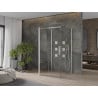 Mexen Omega-3S 3-wall sliding shower cabin, 100 x 100 cm, transparent, chrome - 825-100-100-01-00-3S