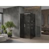 Mexen Omega 100 x 100 cm Sliding Shower Enclosure, Graphite, Chrome - 825-100-100-01-40