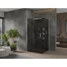 Mexen Omega 100 x 100 cm Sliding Shower Enclosure, Graphite, Chrome - 825-100-100-01-40