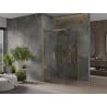 Mexen Omega sliding shower cabin 100 x 100 cm, transparent, gold - 825-100-100-50-00