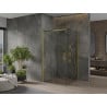 Mexen Omega sliding shower cabin 100 x 100 cm, transparent, gold - 825-100-100-50-00