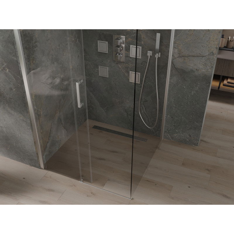 Mexen Omega sliding shower cabin 100 x 100 cm, transparent, chrome - 825-100-100-01-00