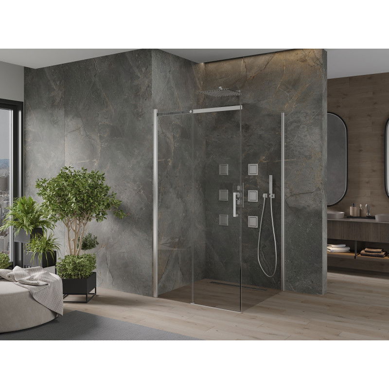 Mexen Omega sliding shower cabin 100 x 100 cm, transparent, chrome - 825-100-100-01-00