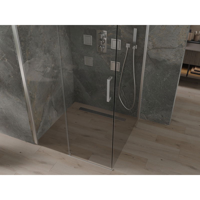 Mexen Omega sliding shower cabin 100 x 100 cm, transparent, chrome - 825-100-100-01-00