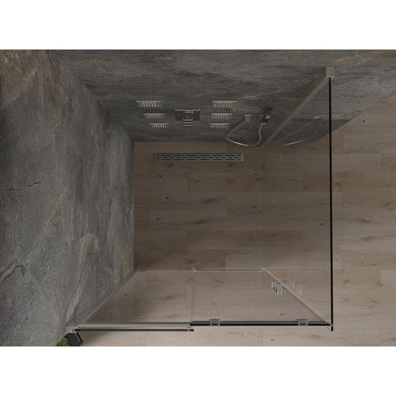 Mexen Omega sliding shower cabin 100 x 100 cm, transparent, chrome - 825-100-100-01-00