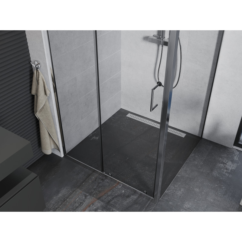 Mexen Apia sliding shower cabin 90 x 90 cm, transparent, chrome - 840-090-090-01-00