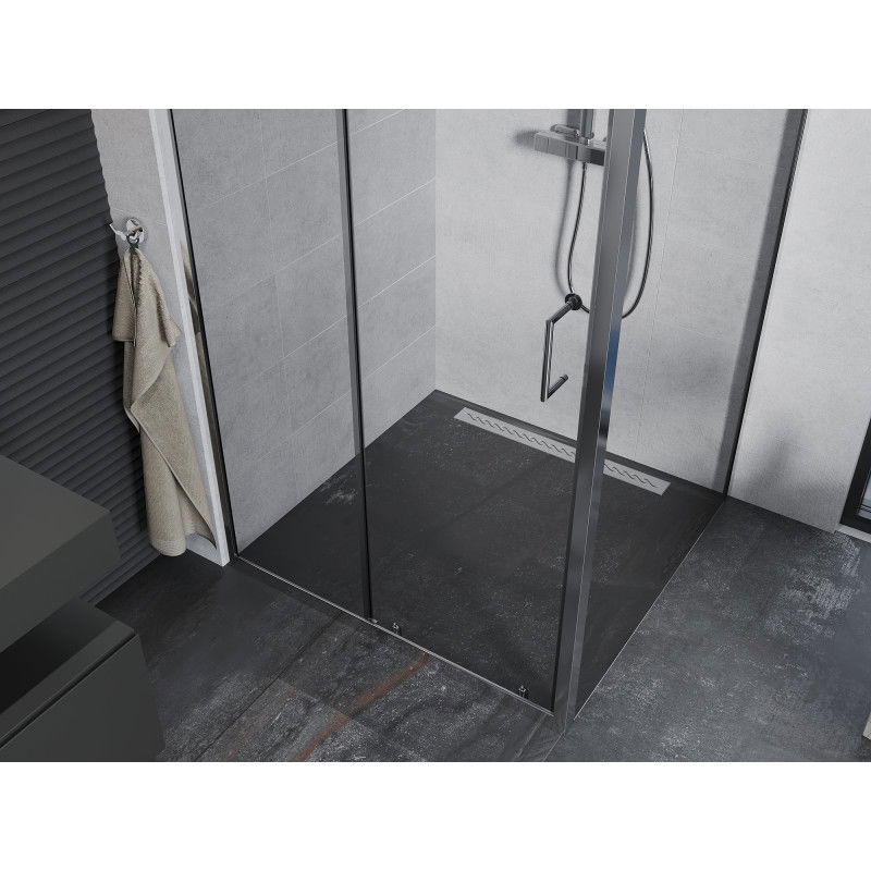 Mexen Apia sliding shower enclosure 90 x 90 cm, transparent, chrome - 840-090-090-01-00