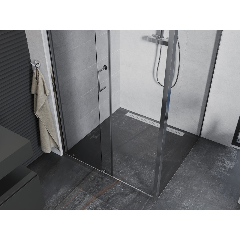 Mexen Apia sliding shower cabin 90 x 90 cm, transparent, chrome - 840-090-090-01-00