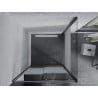Mexen Apia sliding shower cabin 100 x 100 cm, white stripes, chrome - 840-100-100-01-20
