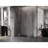 Mexen Lunar shower enclosure hinged left 85 x 70 cm, transparent, brushed copper - 834-085-070-65-00-L