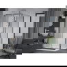 Mexen Apia extendable shower cubicle 100 x 100 cm, Transparent, Chrome + shower tray Flat - 840-100-100-01-00-4010