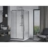 Mexen Apia sliding shower cabin 100 x 100 cm, transparent, chrome + Flat tray - 840-100-100-01-00-4010