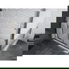 Mexen Apia extendable shower cubicle 100 x 100 cm, Stripes, Chrome + shower tray Flat - 840-100-100-01-20-4010