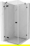 Mexen Lunar left swing shower cabin 70 x 70 cm, transparent, black - 834-070-070-70-00-L