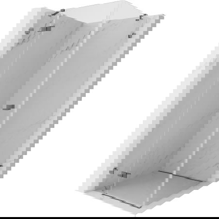 Mexen Lunar shower enclosure hinged left 70 x 70 cm, transparent, gun metal - 834-070-070-95-00-L