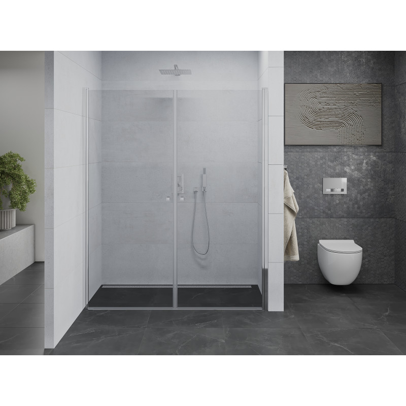 Mexen Pretoria Duo Shower Door Swing 140 cm, Transparent, Chrome - 852-140-000-02-00