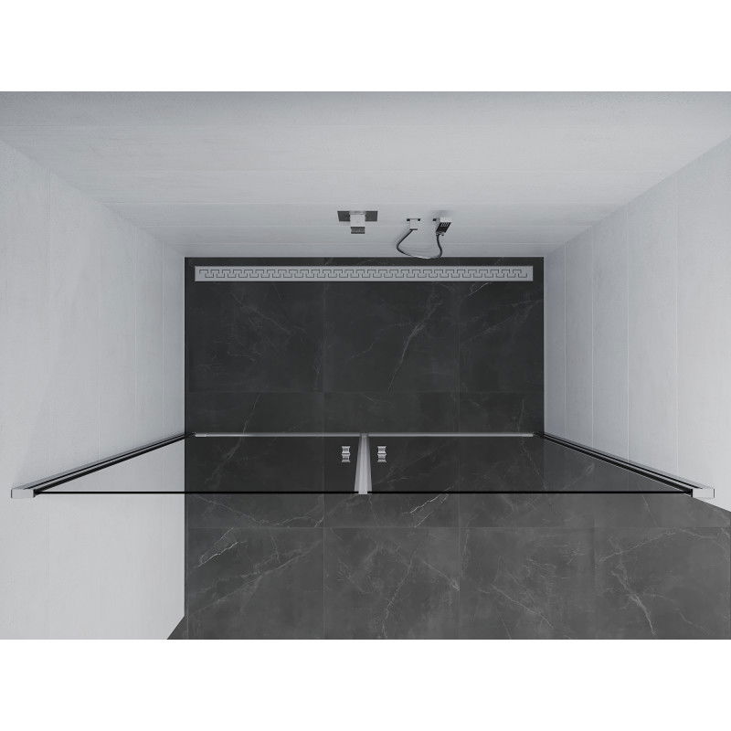 Mexen Pretoria Duo 140 cm Hinged Shower Door, Transparent, Chrome - 852-140-000-02-00