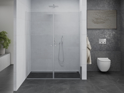 Mexen Pretoria Duo pivot shower doors 150 cm, transparent, chrome - 852-150-000-02-00