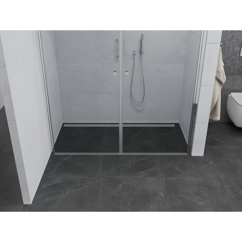 Mexen Pretoria Duo pivot shower doors 150 cm, transparent, chrome - 852-150-000-02-00