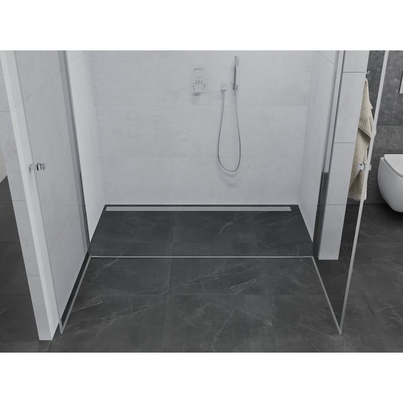 Mexen Pretoria Duo pivot shower doors 150 cm, transparent, chrome - 852-150-000-02-00