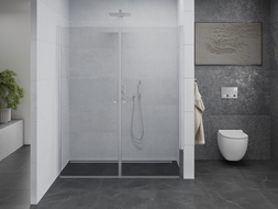 Mexen Pretoria Duo hinged shower door 160 cm, Transparent, Chrome - 852-160-000-02-00