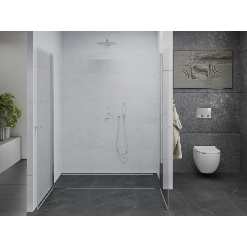 Mexen Pretoria Duo hinged shower doors 160 cm, transparent, chrome - 852-160-000-02-00