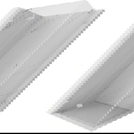 Mexen Lunar Shower Enclosure, Pivot Left, 100 x 70 cm, Transparent, Brushed Nickel - 834-100-070-97-00-L