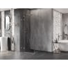 Mexen Lunar left-hinged shower cabin 80 x 80 cm, transparent, brushed nickel - 834-080-080-97-00-L