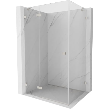 Mexen Lunar shower enclosure left hinged 85 x 80 cm, transparent, brushed nickel - 834-085-080-97-00-L