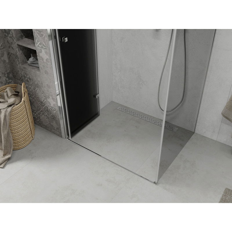 Mexen Lima folding shower cabin 70 x 90 cm, graphite, chrome - 856-070-090-01-40