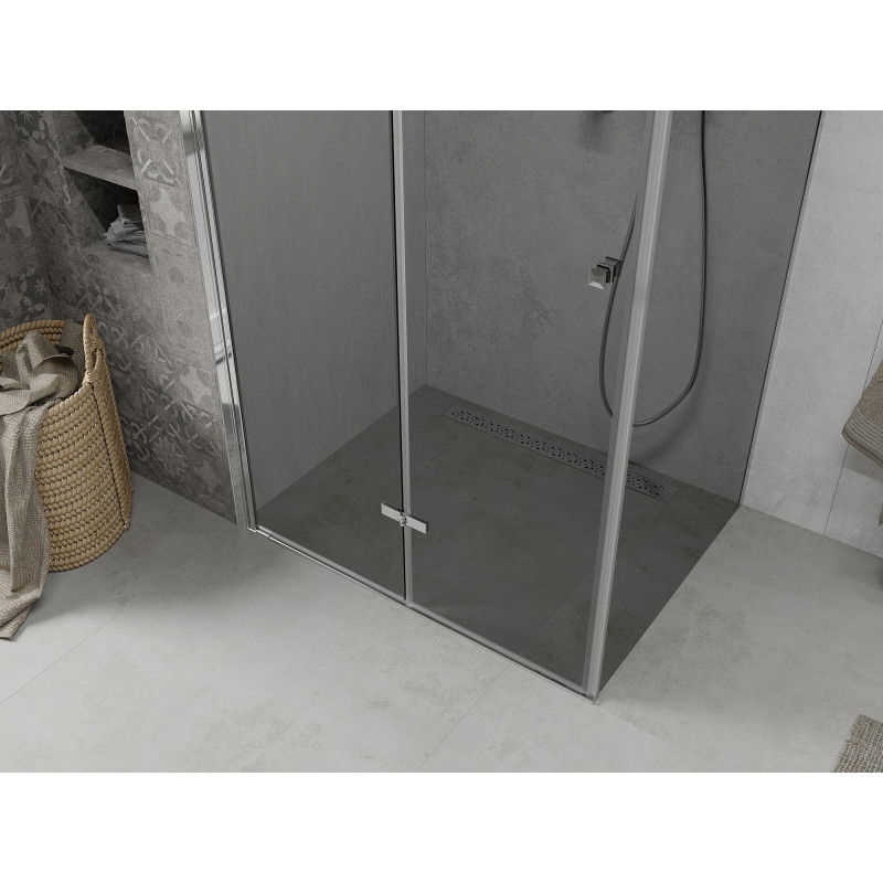 Mexen Lima folding shower cabin 80 x 70 cm, graphite, chrome - 856-080-070-01-40