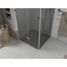 Mexen Lima folding shower enclosure 90 x 90 cm, graphite, chrome - 856-090-090-01-40