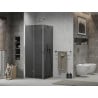 Mexen Lima folding shower enclosure 90 x 90 cm, graphite, chrome - 856-090-090-01-40